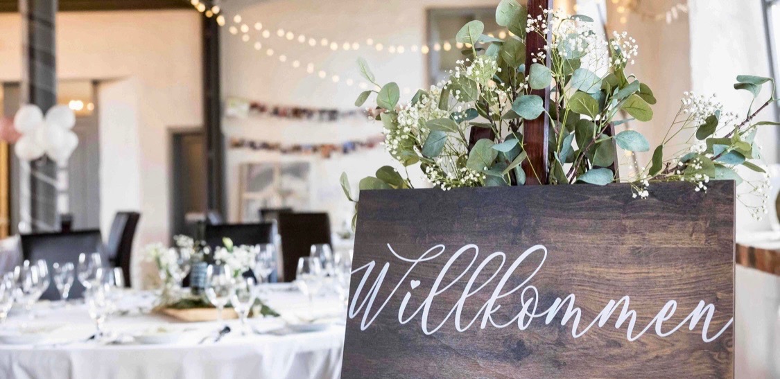 Willkommen Schild